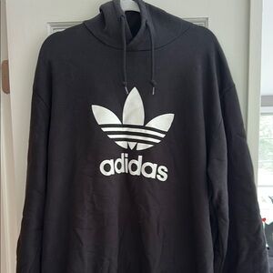 Adidas Black and White Sweatshirt with Trefoil Logo